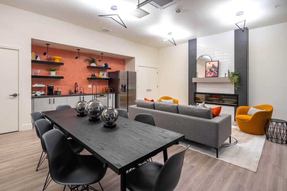 Large Dining Table in Community Clubhouse