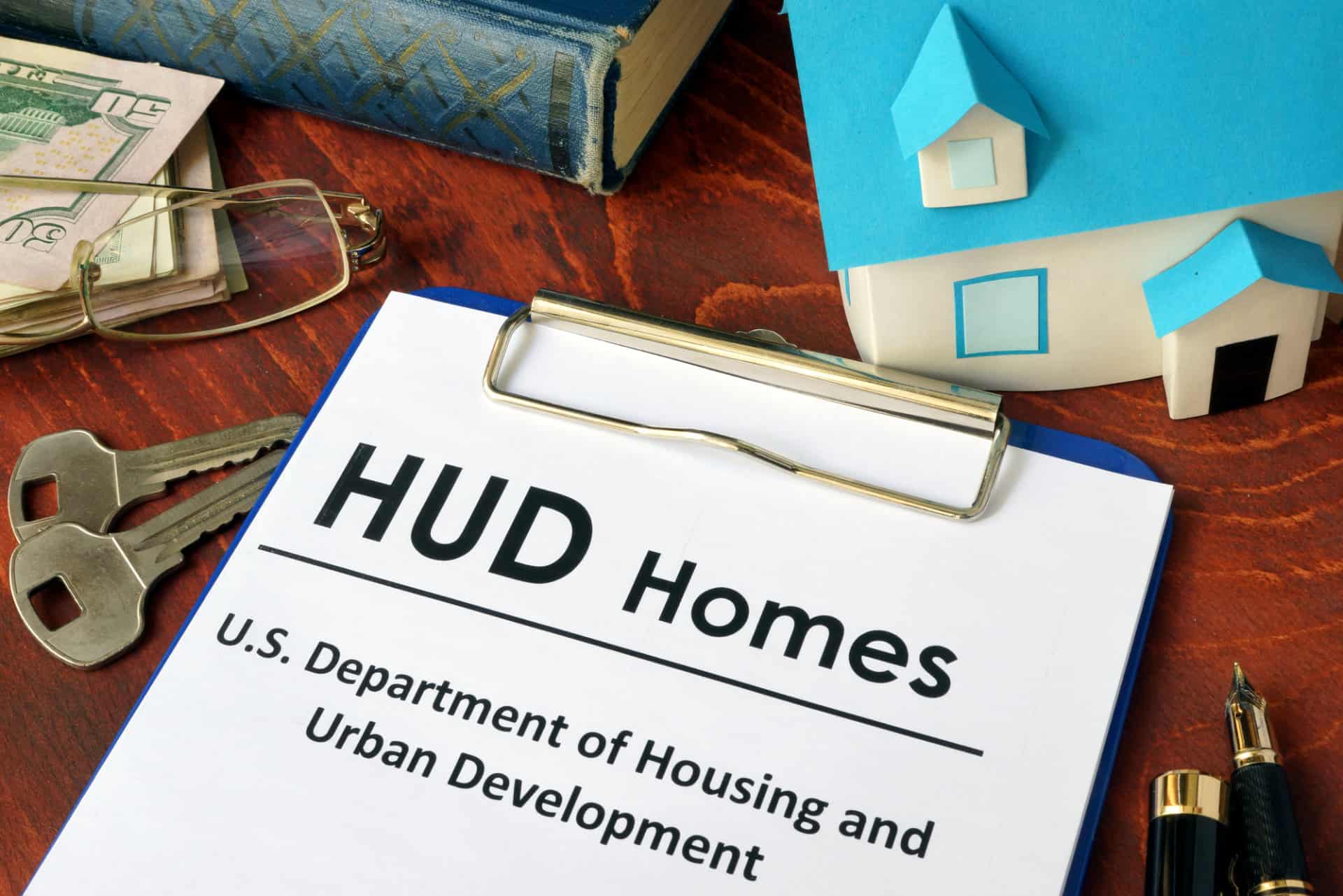 Clipboard with the U.S. Department of Housing and Urban Development Information